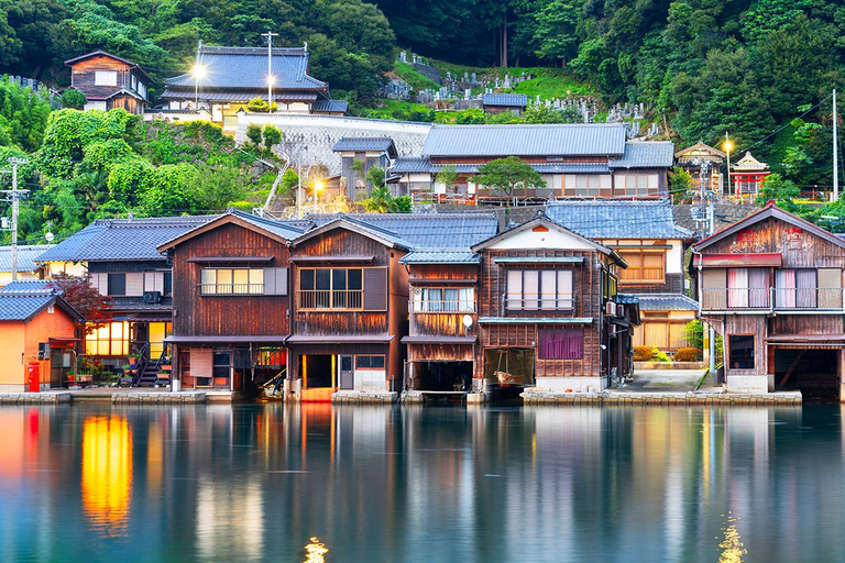 Kyotos kust Amanohashidate, Ine&#039;s Funaya Houses Dagsutflykt8:40 upphämtning i Osaka