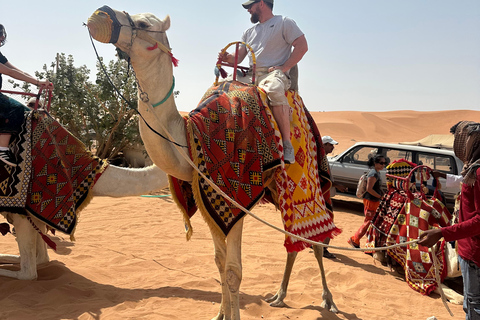 Riyadh:Red Sand Dunes camel ride&Quad&Sandboarding Adventure Private Tour with pick up and drop off from your location