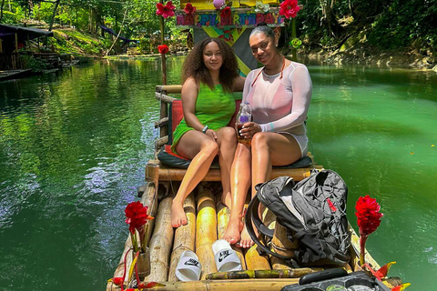 From Montego Bay: Bamboo Rafting &amp; Limestone Massage Tour