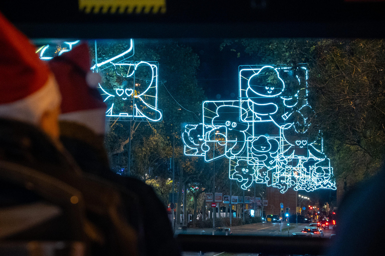 Barcelona: passeio de autocarro aberto com luzes de Natal20h30 Passeio de Natal Espanhol