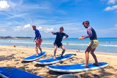 Kuta Surf Lessons : 2-Hour Surf LessonAirport pickup area