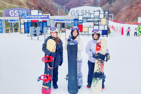 Elysian Snowboard Day Tour(Clothing+Gear+Basic Lessons+Lift) Depart From Dongdaemun History&Culture Park station Exit 11