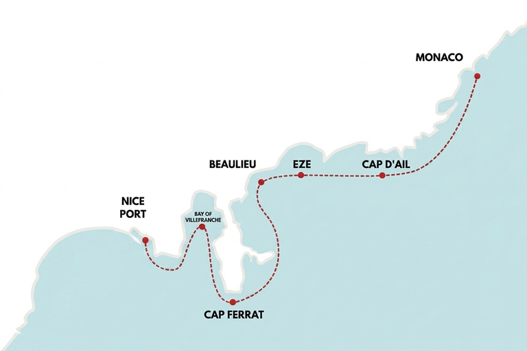 Nice: Private Boat Tour to Monaco with Wine and Stops