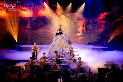From Hanoi: Ha Long Bay Cruise, Cave Tour, and Dinner Show