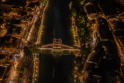 Zhangjiajie: Fenghuang Ancient Town Cruise Ticket & Transfer Tuo River Night Cruise E-Ticket