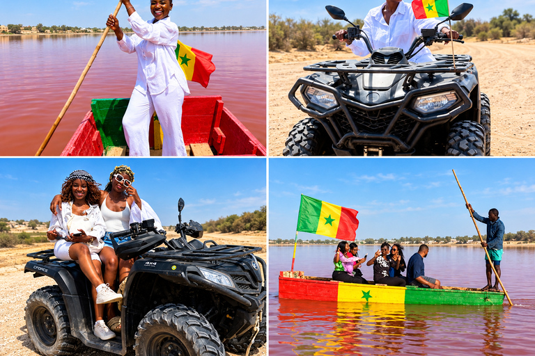 Lac Rose: Quad Biking and Canoe Ride on the Lake With round-trip transfer from Dakar