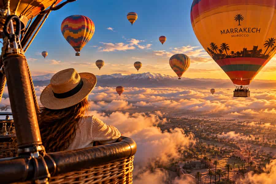 Marrakesch: Ballonfahrt bei Sonnenaufgang, Frühstück auf der Dachterrasse & Zertifikat. Foto: GetYourGuide Marrakesch: Ballonfahrt bei Sonnenaufgang, Frühstück auf der Dachterrasse & Zertifikat. Foto: GetYourGuide