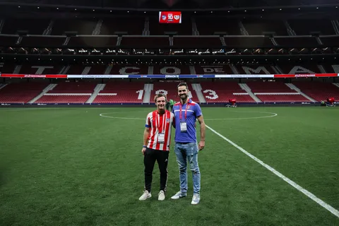 Visita ao estádio do Atlético de Madrid e pontapé de saída de honra