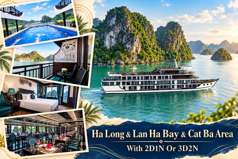 Ha Long & Lan Ha Bay & Cat Ba Area With 2D1N Or 3D2N 2D1N Cruise & Private Car Transfer & Private Tour Guide