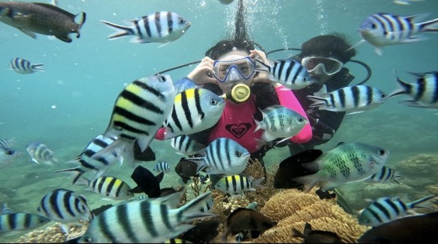 Visit Nha Trang Coral Reef Scuba Diving and Floating Bar Party in Nha Trang