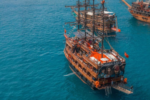 Alanya: Pirate Boat Tour w/Lunch, Soft Drinks and Transfer Pirate Boat Tour w/Lunch, Soft Drinks and Without Transfer