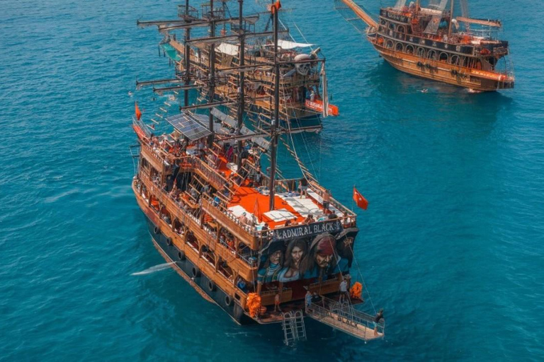 Alanya: Pirate Boat Tour w/Lunch, Soft Drinks and Transfer Pirate Boat Tour w/Lunch, Soft Drinks and Without Transfer