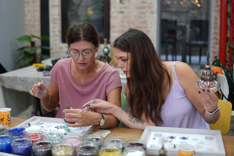 Traditional Mosaic Lamp & Candle Holder Workshop in Istanbul Traditional Turkish Mosaic Desk Lamp