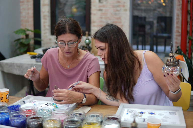 Traditional Mosaic Lamp & Candle Holder Workshop in Istanbul Traditional Turkish Mosaic Desk Lamp