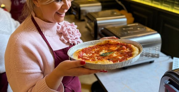 Naples: Pizza & Tiramisu Class with Wine & Appetizer