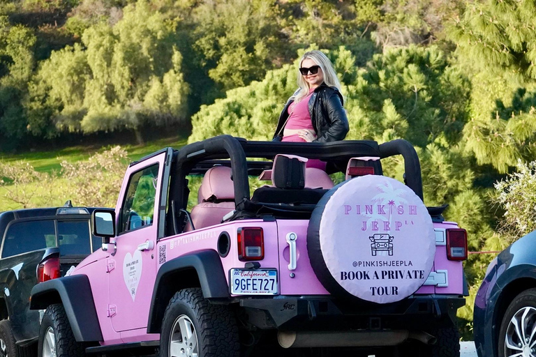 Los Angeles: Hollywood Sign Tour in een open roze JeepLos Angeles: Privétour Hollywood Sign per Open Pink Jeep