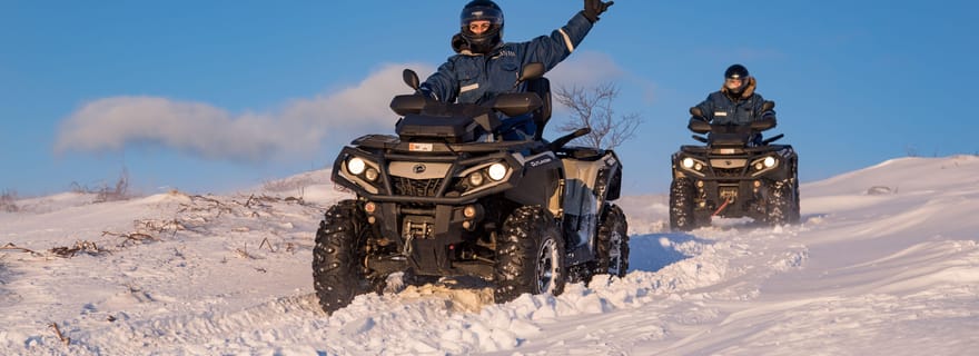 Depuis Reykjavik : Randonnée en VTT et visite du Lagon Bleu avec transfert