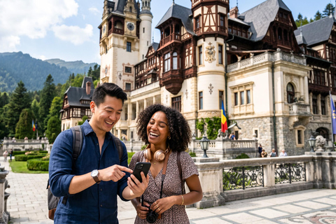From Bucharest: Dracula’s Castle, Peles & Brasov 3-in-1 Audio guide in 24 languages