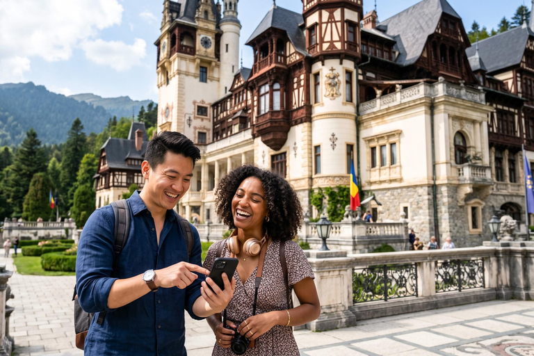 From Bucharest: Dracula’s Castle, Peles & Brasov 3-in-1 Audio guide in 24 languages
