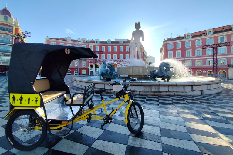 Nizza: tour della città in famiglia in bicicletta Taxi elettrico (4 posti)