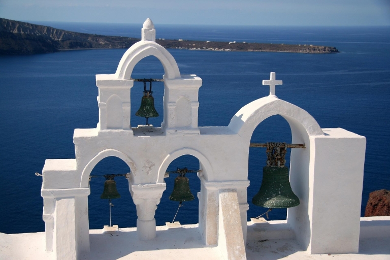 Depuis la Crète : Visite guidée d'une journée à SantorinSantorin : Croisière d'une journée et visite guidée - Port d'Héraklion