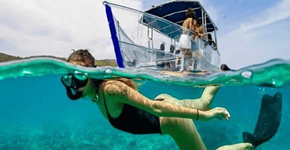 Curaçao: Beach Hopping and Snorkeling Clear Bottom Boat Tour