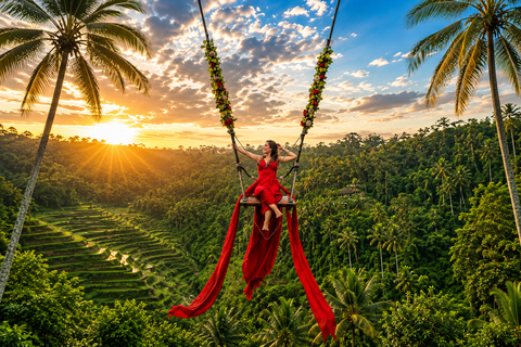 Waterfalls, Tirta Mpul Purification, Rice Teracces & Swing Private Tour Without Entry Ticket