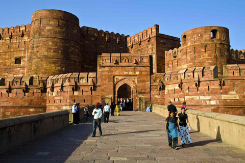 Taj Mahal Mausoleum Skip-the-Line Tour with Expert Guide From Delhi: Taj Mahal & Agra Fort Tour Car + Guide + Tickets