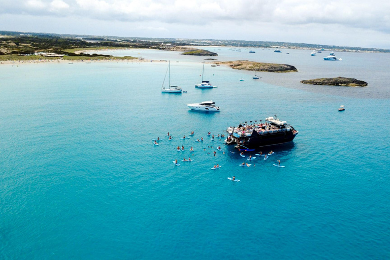 Ibiza: Formentera Boat with Open Bar, 3 meals & Sunset Party ADVANCE: Standard selection of food & open bar option