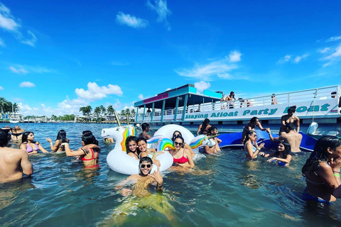 Crucero en barco Island Time con baño en un banco de arena en Ft. LauderdaleFort Lauderdale: Sandbar Party Boat