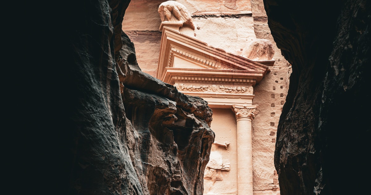 Petra: sentiero del Monastero dalla porta sul retro — Petra, Giordania