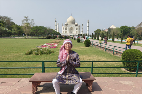 From Delhi: Taj Mahal Sunrise Tour with Elephant SOS Centres Tour with Car, Driver, Ticket, Guide & 5star Meals