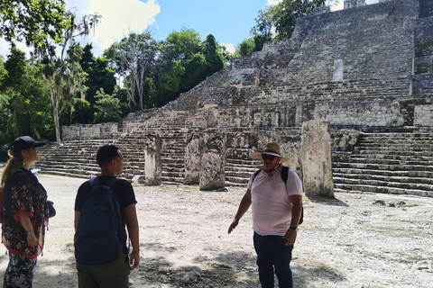 Bacalar: Calakmul ruins, jungle path & stop at the bat cave. Bacalar: Calakmul ruins tour jungle and the bat volcano..