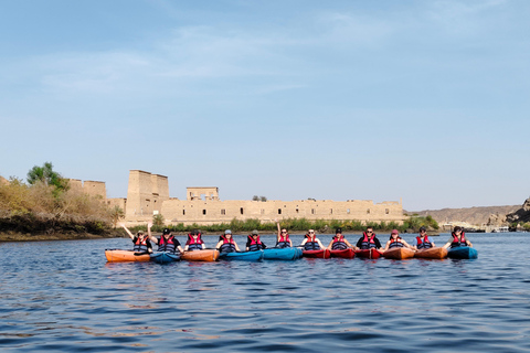 Aswan: Nubian Kayak Club an hour kayak around Philae Temple