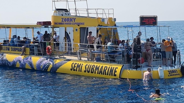 Visit Larnaca Yellow Semi-Submarine Zenobia Shipwreck Cruise in Larnaca