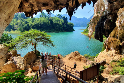 Phuket or Anywhere: Private Boat Cheow Lan Lake>Diamond Cave Option 2: From Krabi with Roundtrip Hotel Transfer