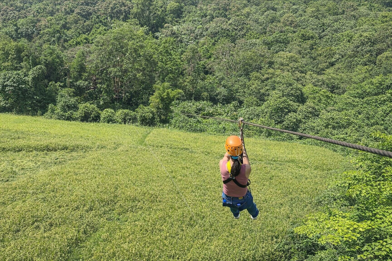 Chiang Mai: Jungle Zipline, River Bamboo Raft with Pickup