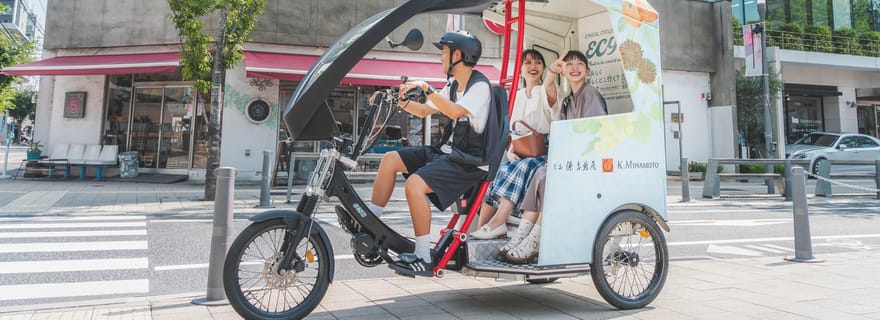 Entrée au Korakuen, et visite guidée de la ville d'Okayama