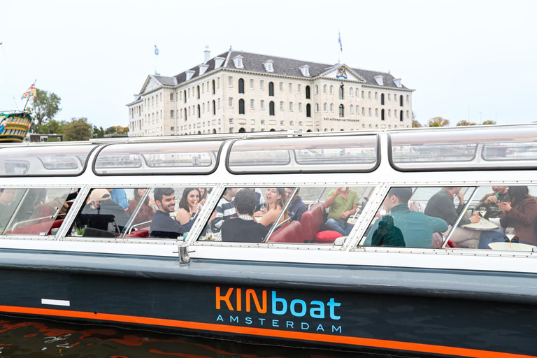 Amsterdam: Sunset on Classic Canal Cruise /w Drinks & Bites Meeting Point: Central Station