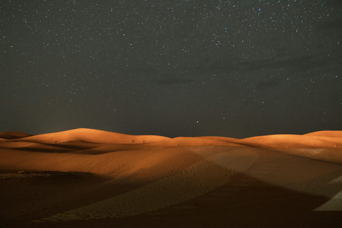 Dubai: Safari serale nel deserto con giro in cammello e osservazione delle stelleTour condiviso con vista sul tramonto
