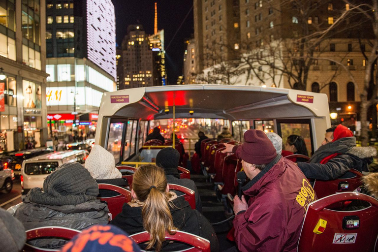 NYC: Guided Holiday Lights Night Tour by Open-top Bus