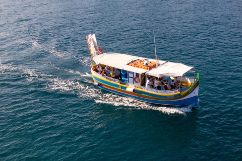 Malta: Passeio de barco em Marsaskala Luzzu com a piscina de São PedroMalta: Passeio de barco por Marsaskala Luzzu com St. Peter&#039;s Pool
