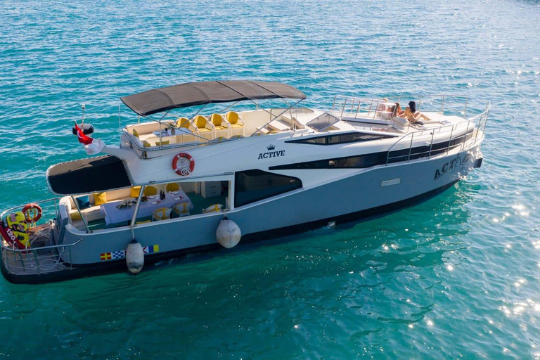 Antalya Transfer with Kleopatra Beach Stop Deluxe Yacht Tour Deluxe Boat Trip with Antalya Transfer Cleopatra Beach Break