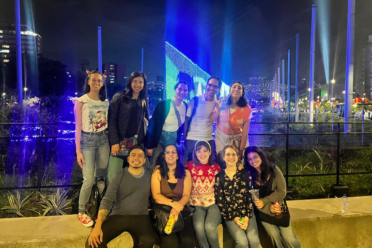 Christmas lights on the Medellín River