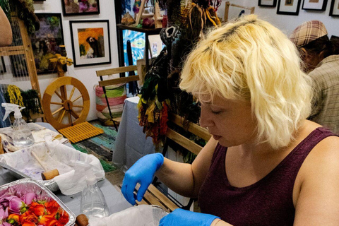 Textile art class in a Brisbane art studio Nature-inspired textile art class in a Brisbane studio