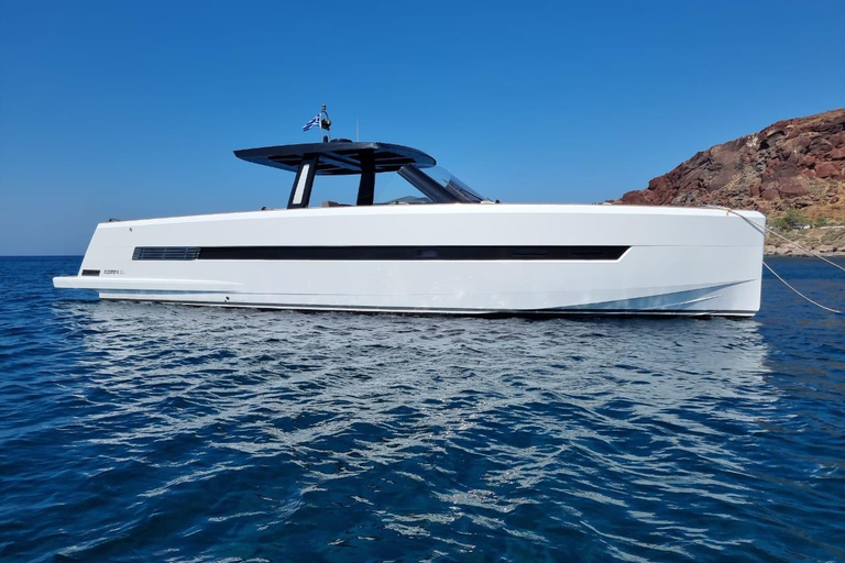 Caldera Private Cruise with Luxury Fjord 52 Motor Yacht Sunset Cruise