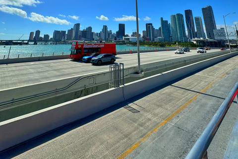 Miami: Hop-on-hop-off-rondvaart met sightseeingbus en bootcruise