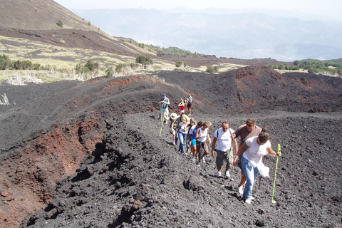 From Catania: Etna Trekking & Wine Tasting Tour with Pickup