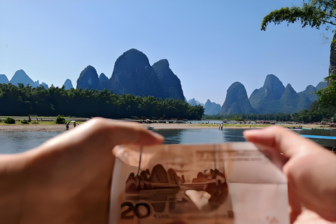 From Guilin: Li River Rafting, Fishing & Xianggong Hill Tour