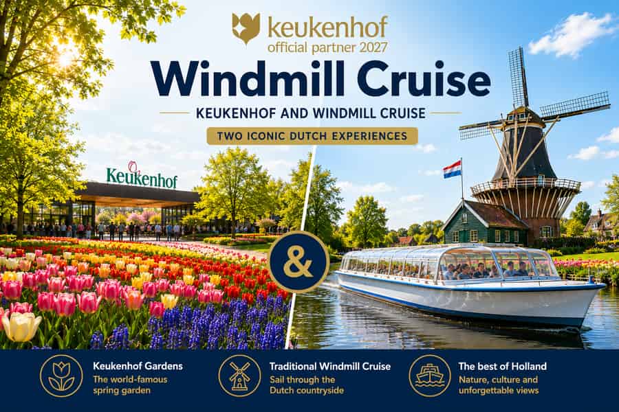Amsterdam: Keukenhof-Tour + Windmühlen-Bootsfahrt mit flexibler Rückfahrt. Foto: GetYourGuide